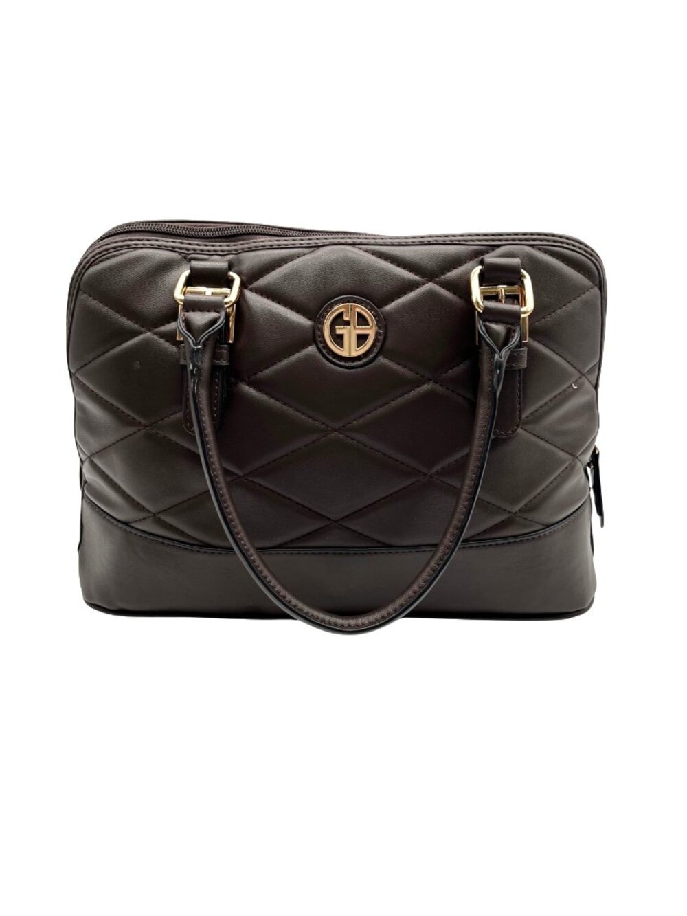 Giani Bernini BrownFaux Leather Satchel Bag